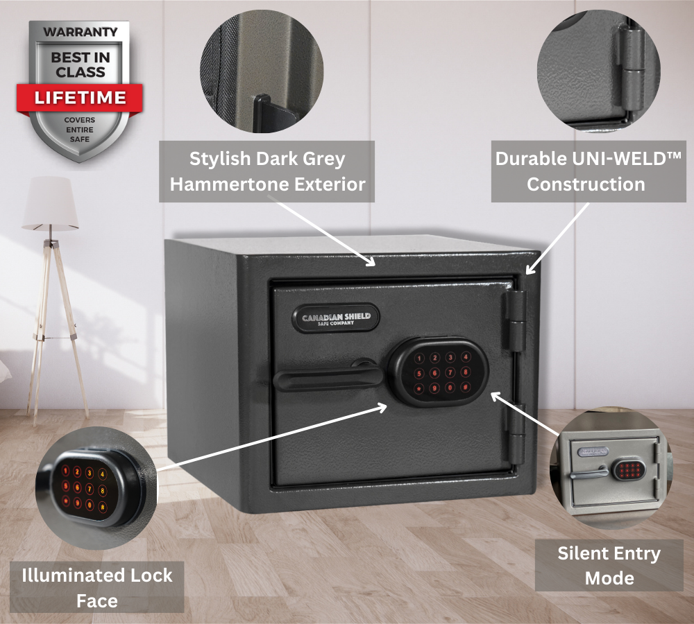 Diamond Series 11.5" home and office safe with electronic lock - Canadian Shield Safe Company