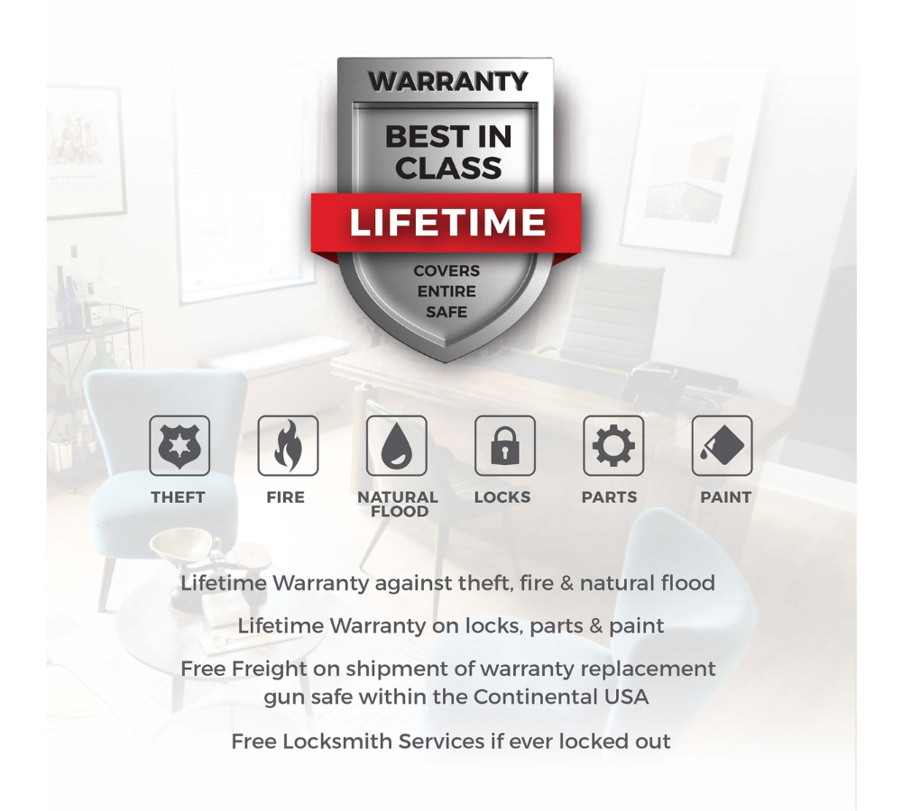 Lifetime warranty home safe with electronic lock