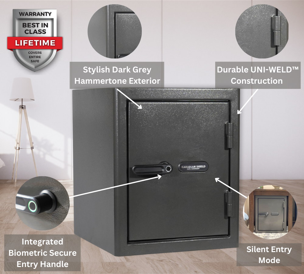 Diamond Series 20.5" home and office safe with biometric lock - Canadian Shield Safe Company