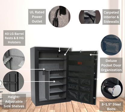 Preserve Series gun cabinet with triple seal protection