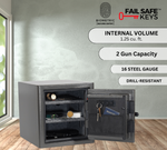 Diamond Series: 15" Tall Home & Office Safe With Biometric Lock & Triple Seal Protection [1.25 Cu. Ft.] | SA-CSOB2 - Canadian Shield Safe Company