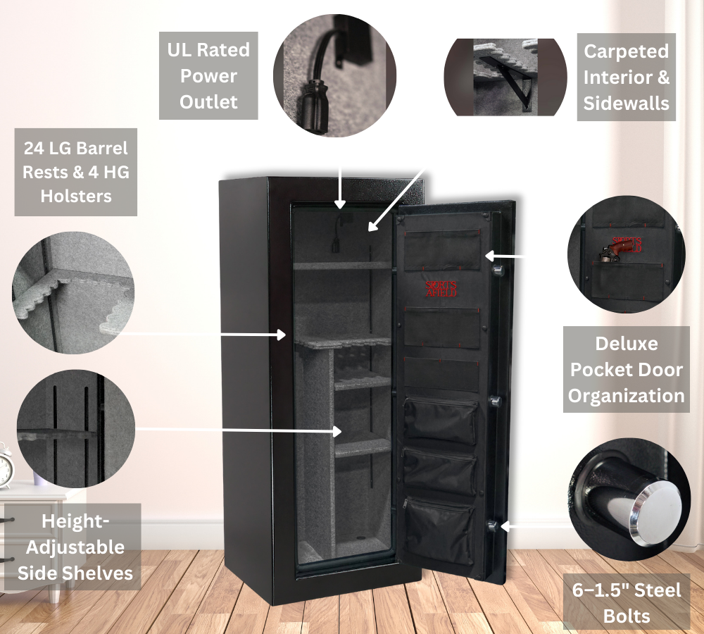 Preserve Series gun safe with triple seal protection