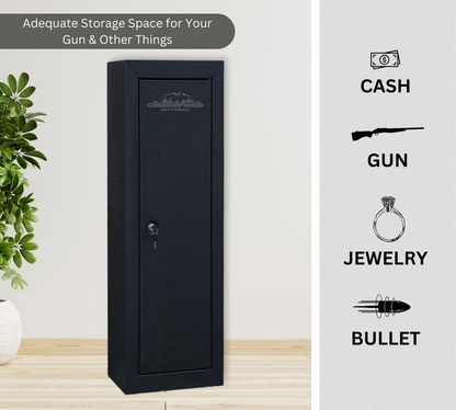 Steel Cabinet Series 53" Tall 10 Gun Cabinet with 4-Point Locking System (3 Years Warranty) | SA-GC10-BD - Canadian Shield Safe Company