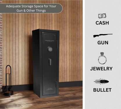 Granite Series 55" Tall Gun Safe with Electronic Lock & Fire Rated Protection (12 Gun Capacity) | SA5516INS-BD - Canadian Shield Safe Company