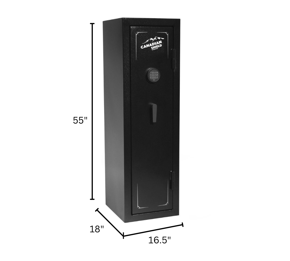 Granite Series 55" Tall Gun Safe with Electronic Lock & Fire Rated Protection (12 Gun Capacity)