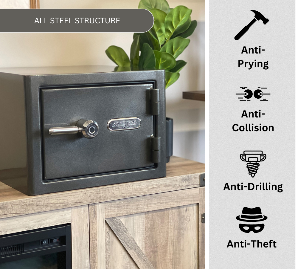 Heavy-duty 12" safe for home and office