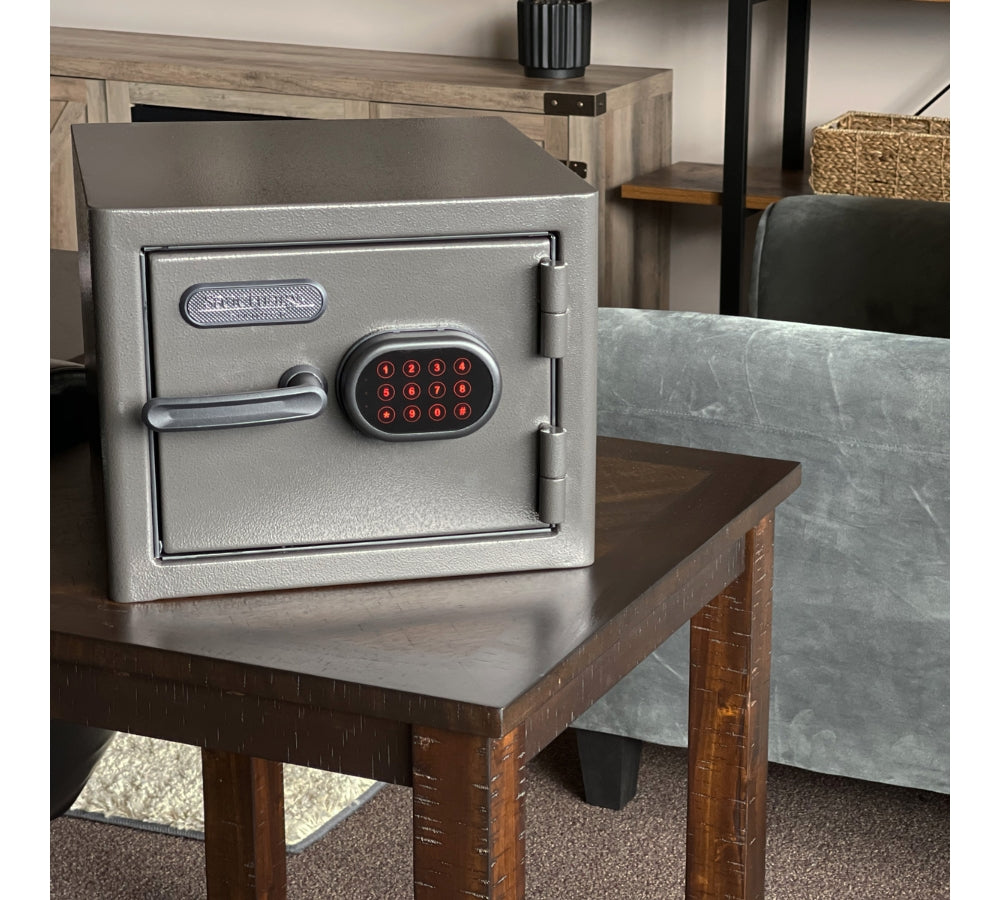 Heavy-duty home safe with electronic lock