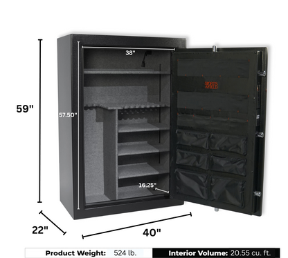 Secure firearms storage safe with electronic lock