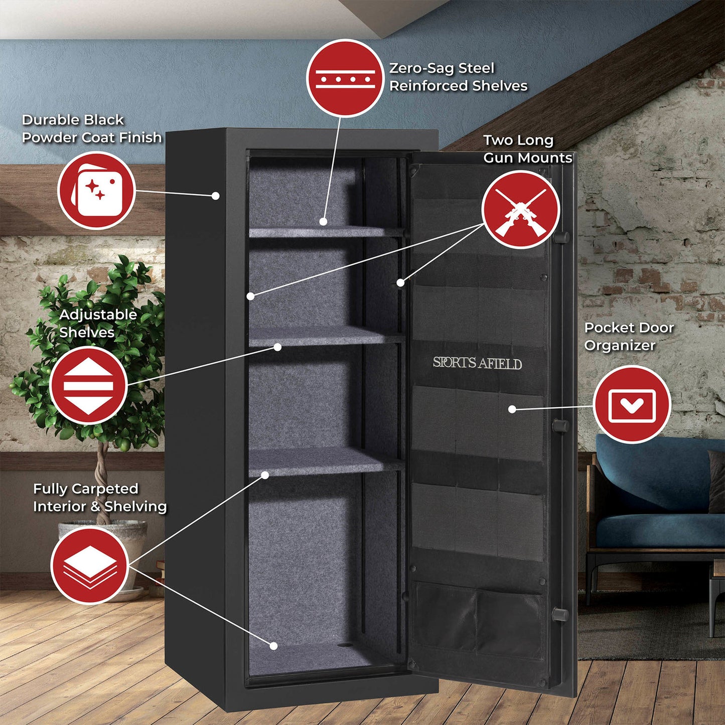 Durable and stylish ammo safe designed for secure and organized storage