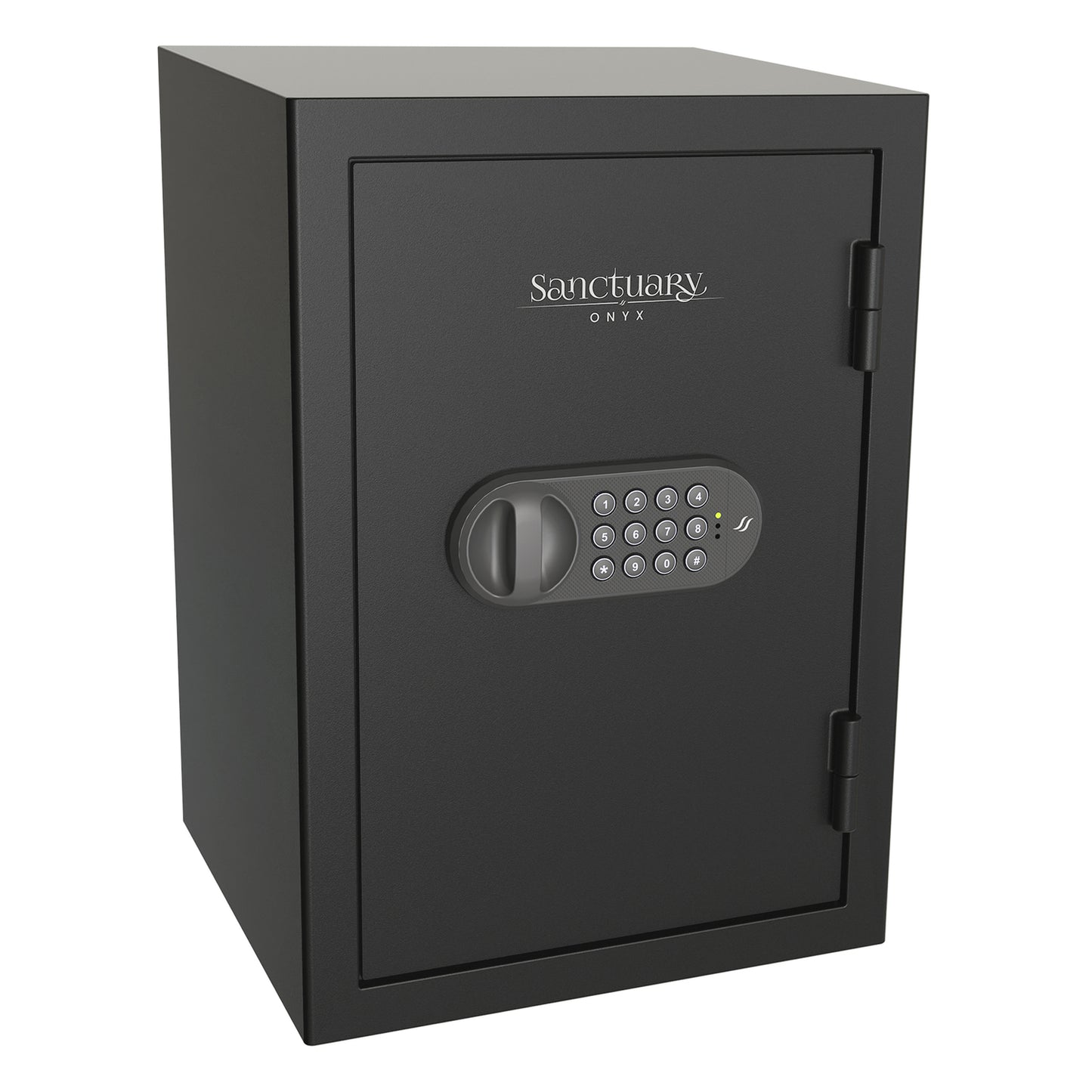 Sanctuary Onyx fireproof home safe with programmable electronic lock and sleek design