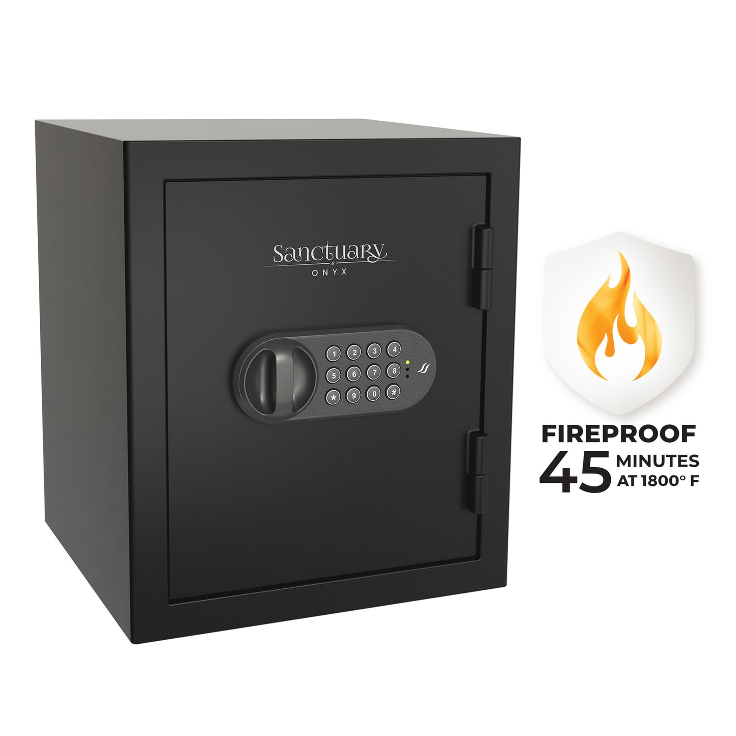 ONYX Series 15.75" Tall Fireproof Home & Office Safe with Electronic Lock, 1.01 cu. ft. Storage for Valuables