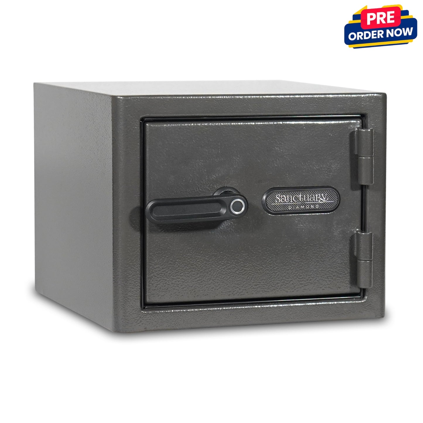 Front view of the Sports Afield Diamond Series 11.5” Tall Home & Office Safe with a sleek, modern design and biometric lock