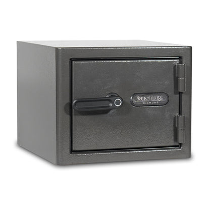 Front view of the Sports Afield Diamond Series 11.5” Tall Home & Office Safe with a sleek, modern design and biometric lock