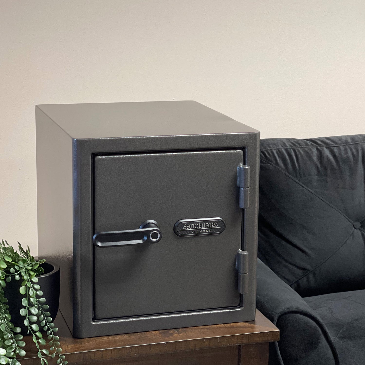 The Sports Afield Diamond Series safe installed in a modern home office, blending seamlessly with the décor while keeping valuables secure
