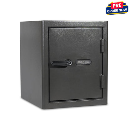 Front view of the Sports Afield Diamond Series 20.5” Tall Home & Office Safe with a sleek design and biometric lock.