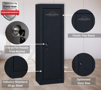 Steel Cabinet Series 53" Tall 10 Gun Cabinet with 4-Point Locking System (3 Years Warranty) | SA-GC10-BD - Canadian Shield Safe Company