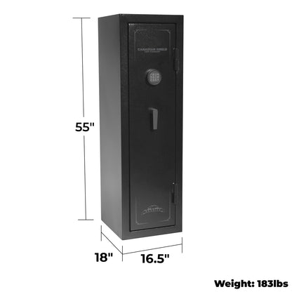 Granite Series 55" Tall Gun Safe with Electronic Lock & Fire Rated Protection (12 Gun Capacity)