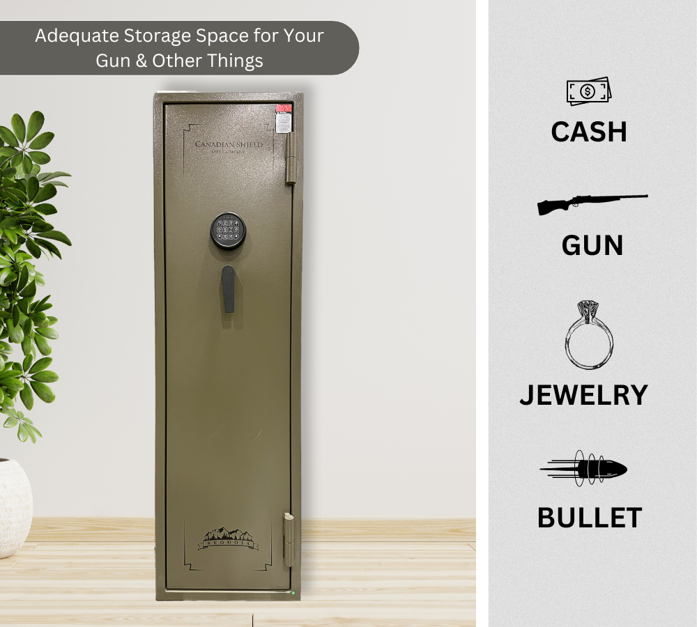 Sequoia Series 55" Tall Gun Safe with Electronic Lock & 14-Gun Capacity | SA5516J-BD - Canadian Shield Safe Company