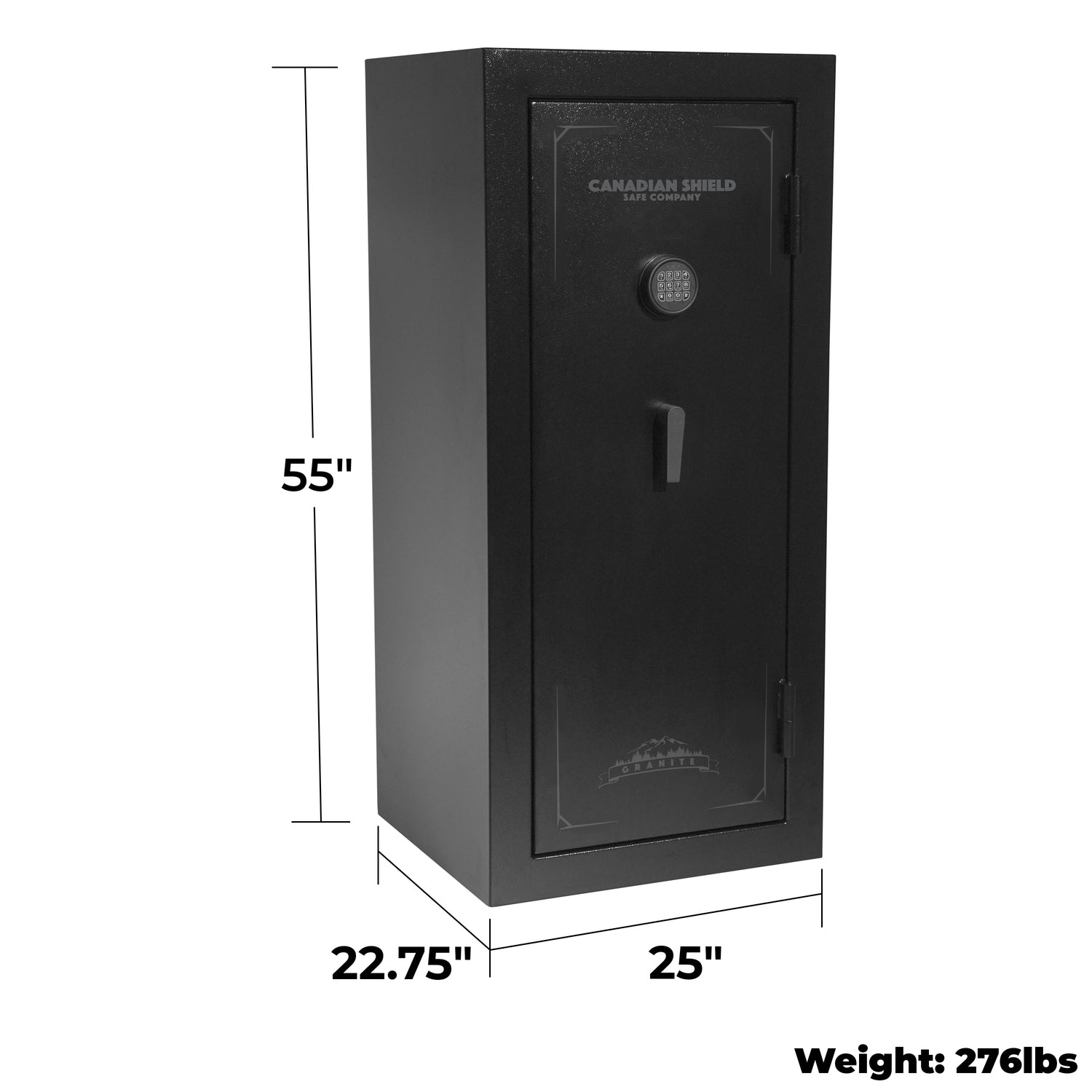 Granite Series 55" Tall Gun Safe With Electronic Lock & Fire Rated Protection (24 Gun Capacity)