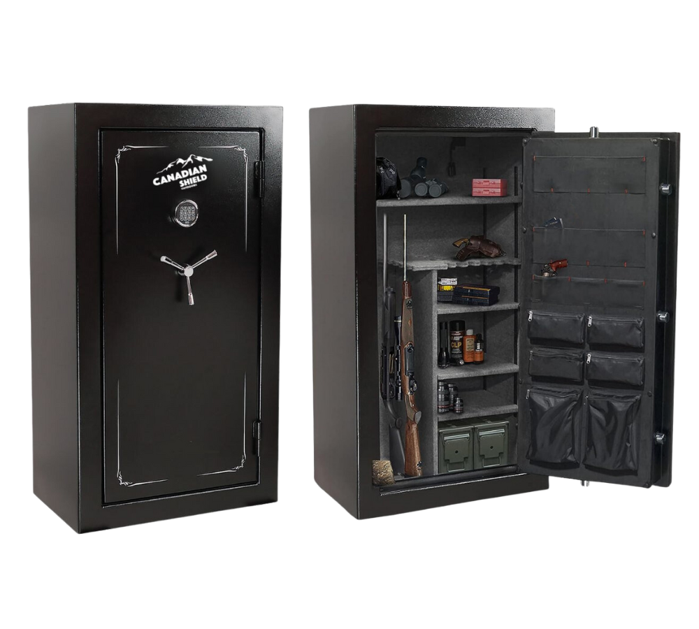 Laurentien Series 59" Tall Gun Safe With Electronic Lock & Triple Seal Protection (32 Long Gun + 6 Handgun Capacity) | SA5932P-BD - Canadian Shield Safe Company