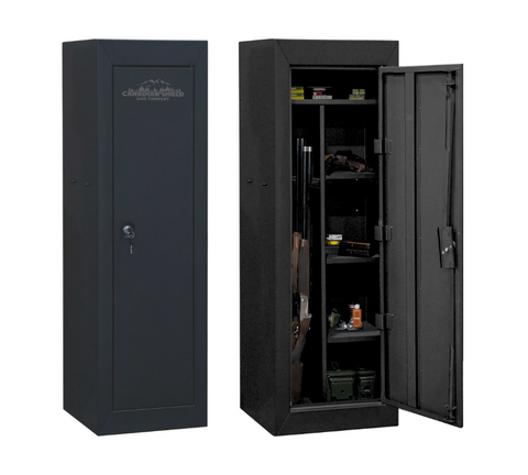 Steel Cabinet Series 55" Tall 18 Gun Cabinet With 4-Point Locking System (3 Years Warranty) | SA-GC18-BD - Canadian Shield Safe Company