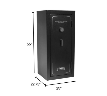 Granite Series 55" Tall Gun Safe With Electronic Lock & Fire Rated Protection (24 Gun Capacity)